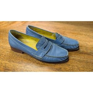 Cole Haan Pinch Prep Penny Loafer's Women's 5.5 B  Baby Blue Vintage Hand Sewn